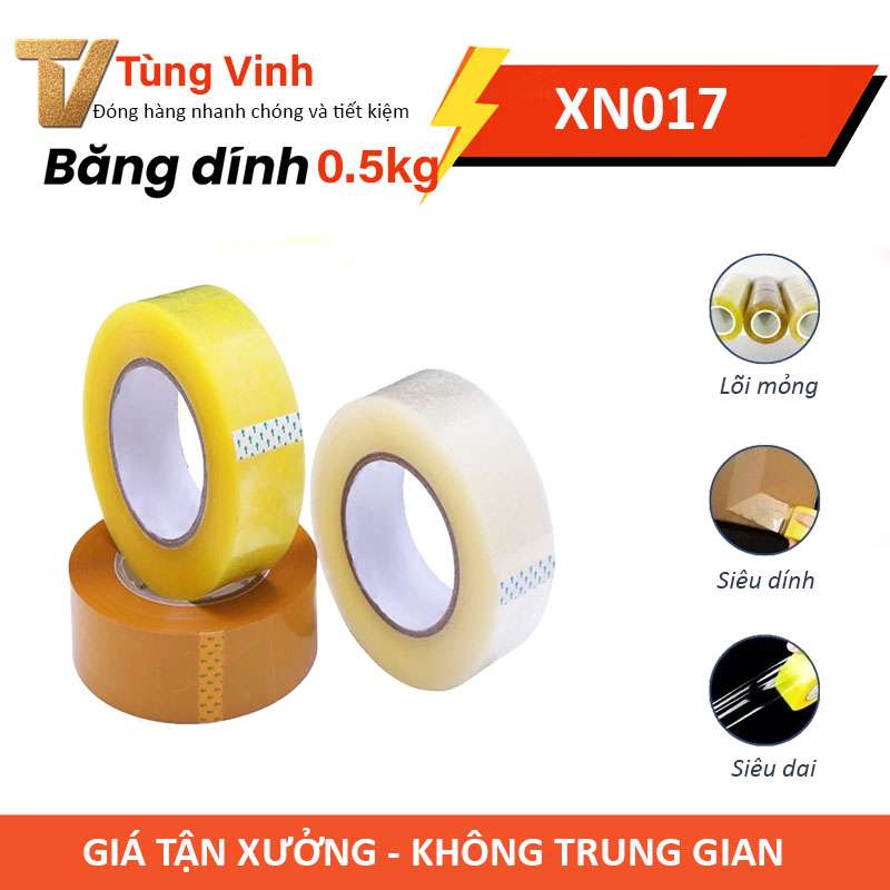 Băng dính 0.5kg XN017 cây 6 cuộn